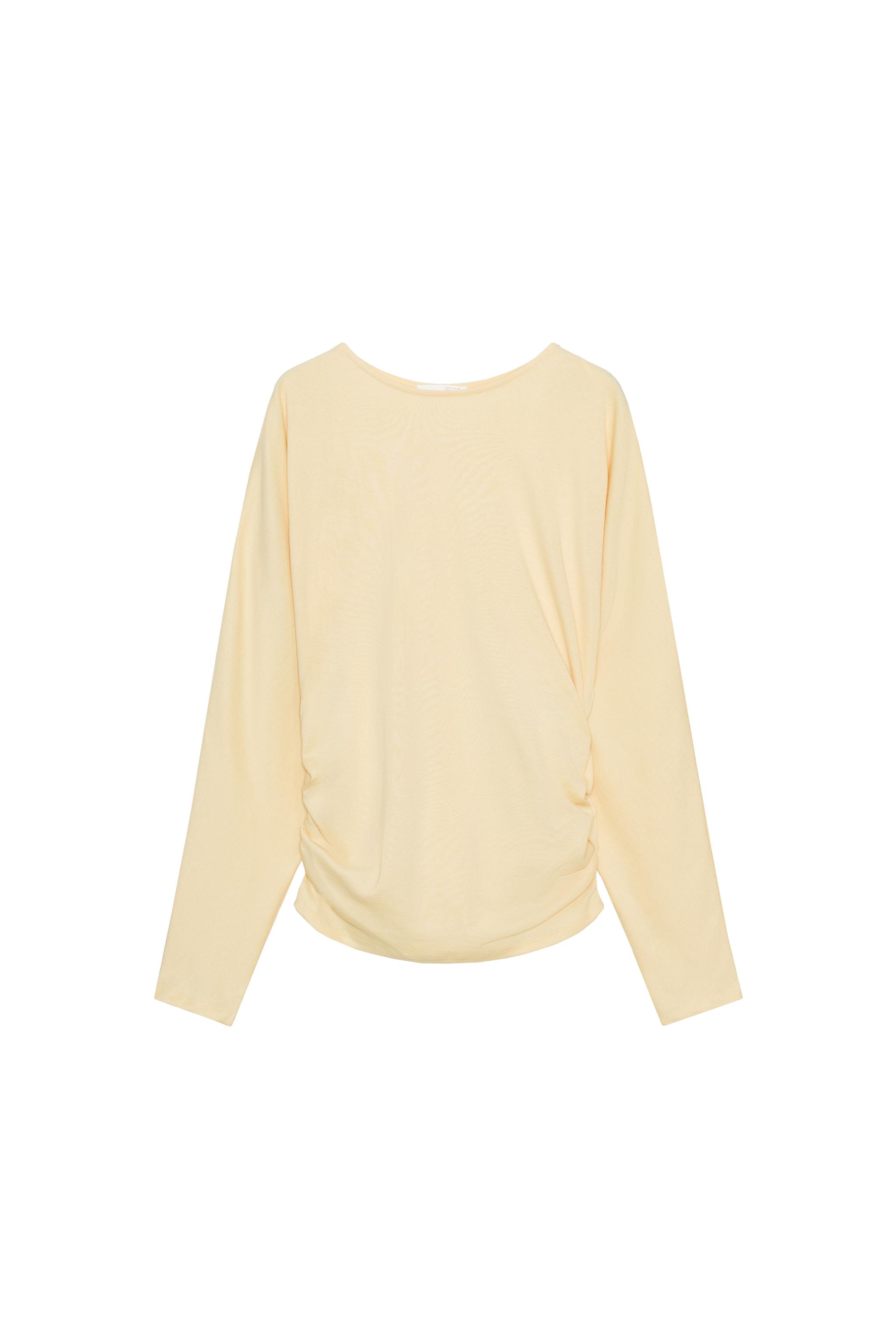 SIDE DRAPED T-SHIRT - Brown / Taupe | ZARA United States