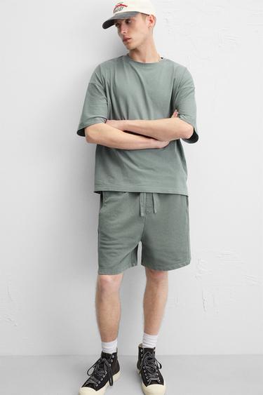 WASHED JOGGER BERMUDA SHORTS - washed green by Zara - Image 5