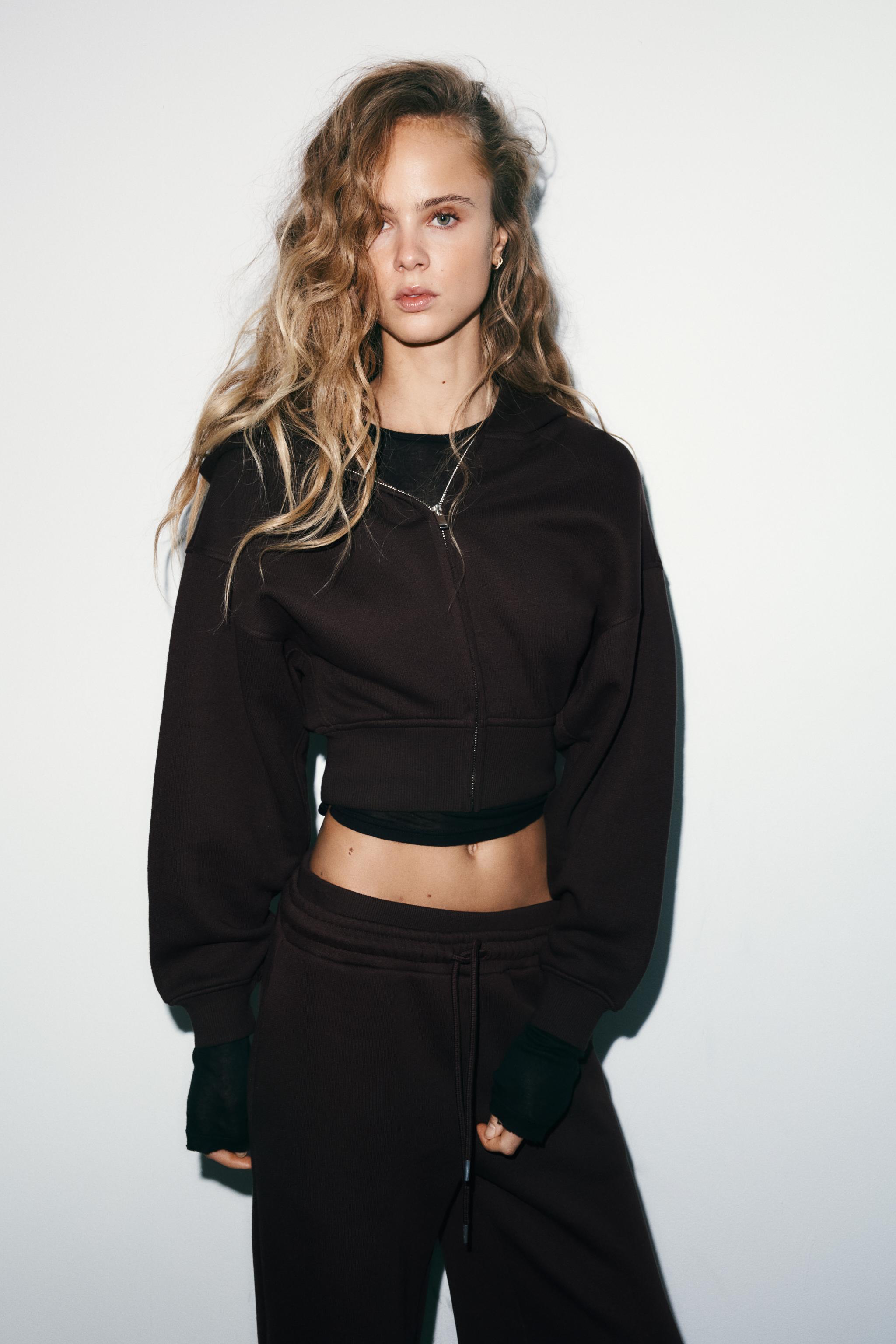 CROPPED HOODIE - Chalk pink | ZARA Turkey