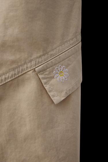 Zara DAISY PARACHUTE PANTS - Beige