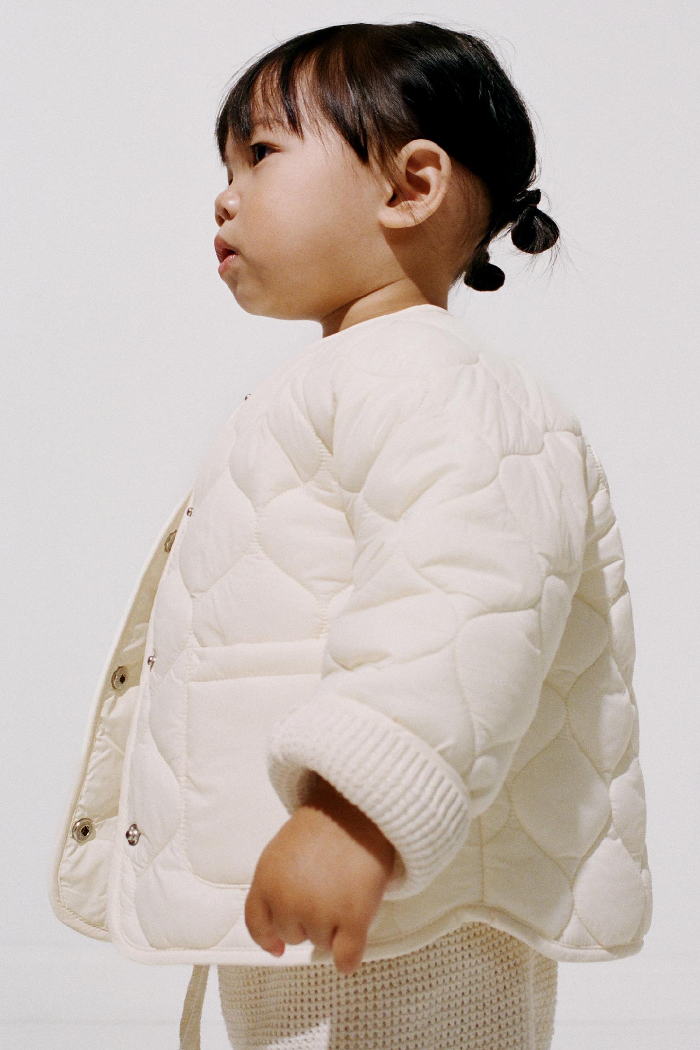 Детская куртка Zara Water Repellent Puffer, цвет: Экрю — фото 1