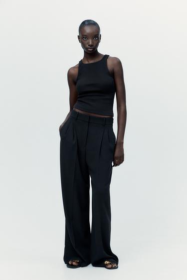 SQUARE NECKLINE VEST TOP - Black by Zara - Image 0