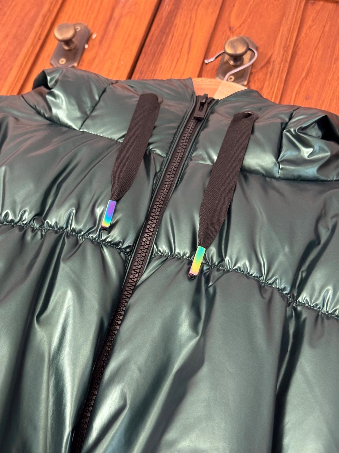 VINYL-EFFECT PUFFER COAT - Image 3