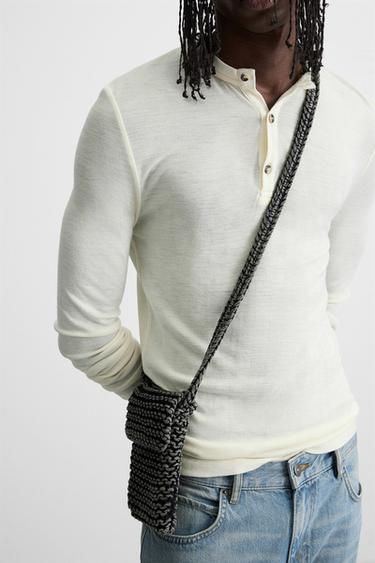 MACRAMÉ CROSSBODY BAG - Black by Zara - Image 2