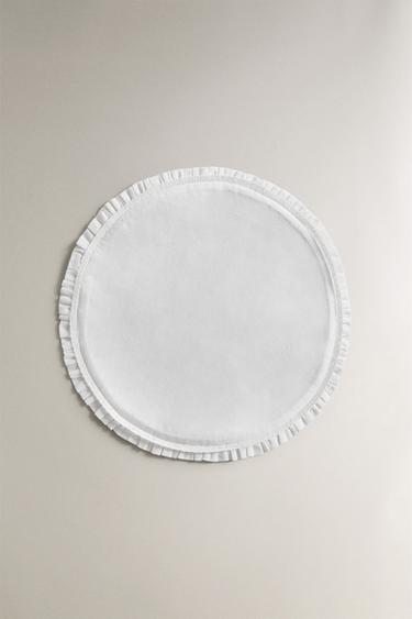 ROUND PLACEMAT WITH RUFFLE TRIM - White by Zara