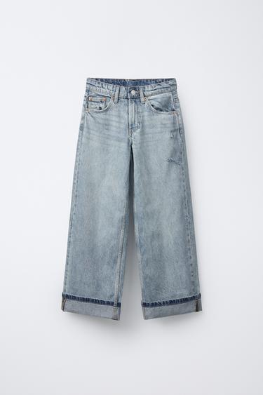 JEANS WIDE LEG - Azul de Zara