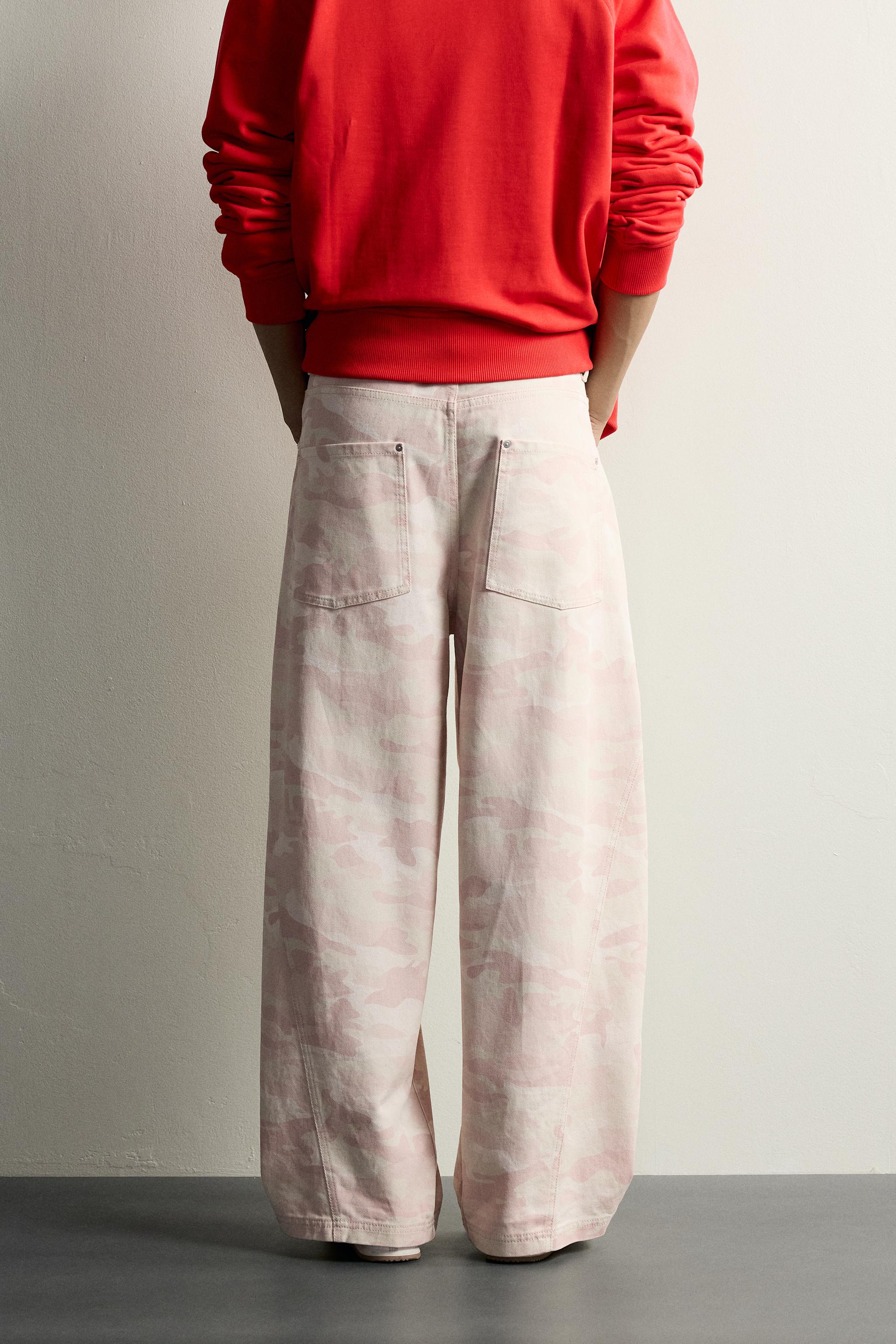 Мужские брюки Zara ABSTRACT PRINT BALLOON FIT PANTS — фото 3