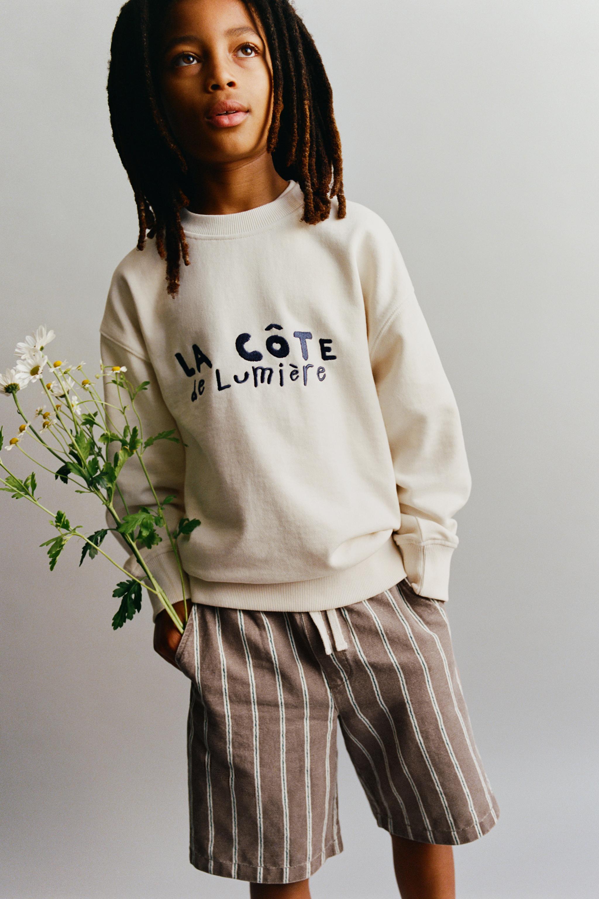EMBROIDERED TEXT SWEATSHIRT
