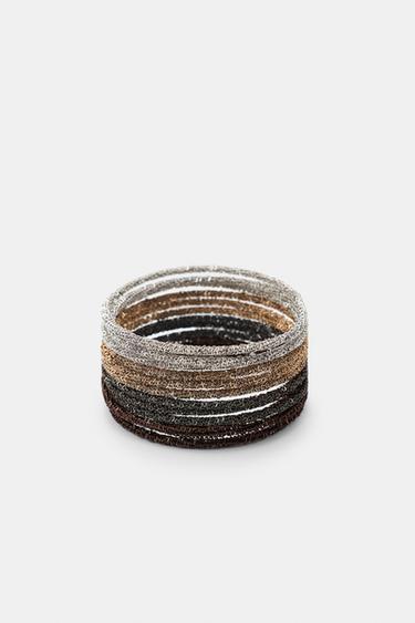PACK OF ASSORTED METAL BRACELETS - Multicoloured by Zara