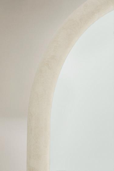 FULL LENGTH MIRROR WITH WOODEN ARCH - Cement by Zara - Image 2
