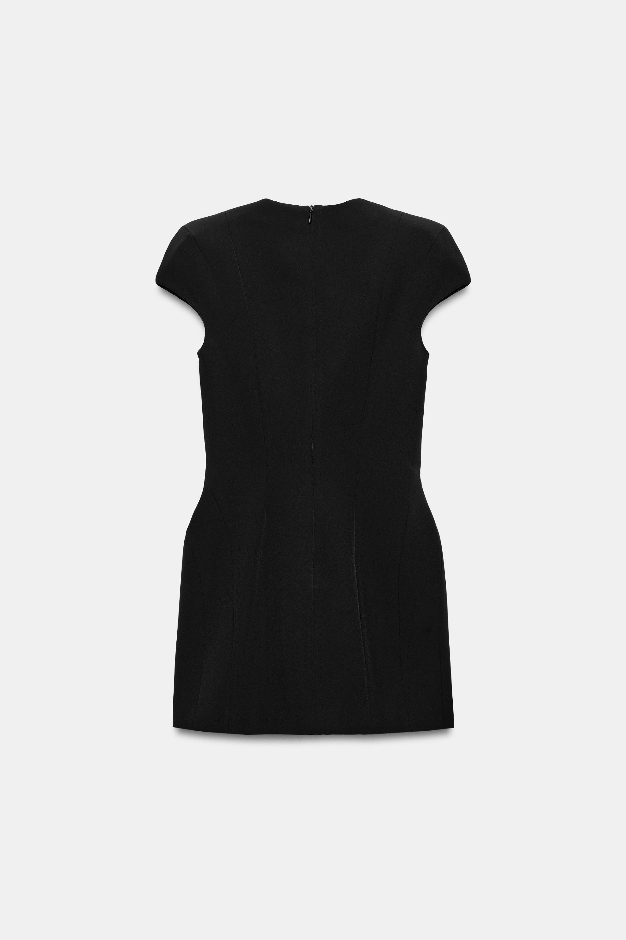 Женские платья Zara SHOULDER PAD SEAM DETAIL MINI DRESS — фото 6