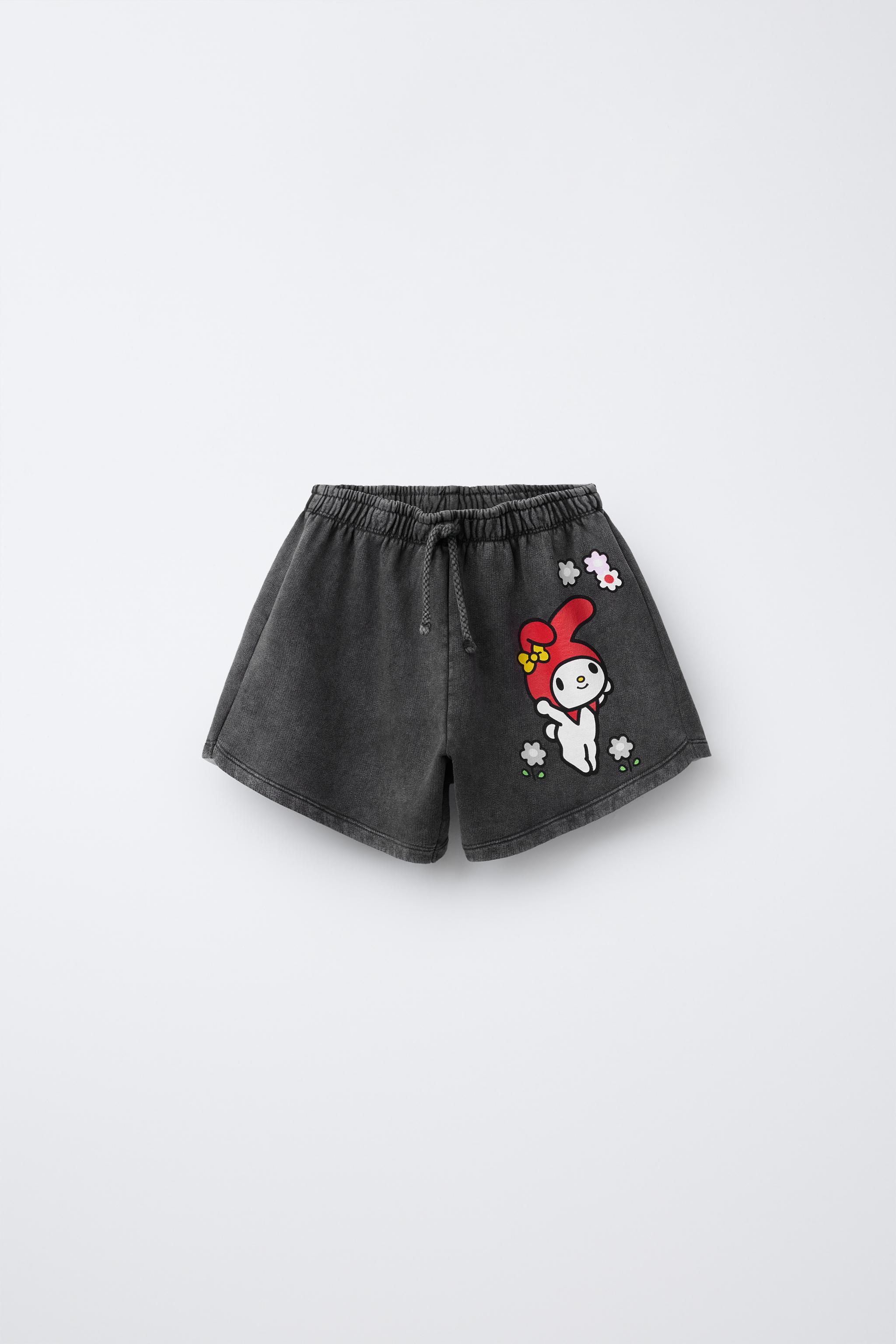 ウォッシュ加工バミューダパンツ MY MELODY © SANRIO - カーボン