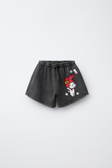 MY MELODY © SANRIO WASHED EFFECT BERMUDA SHORTS - Anthracite grey by Zara