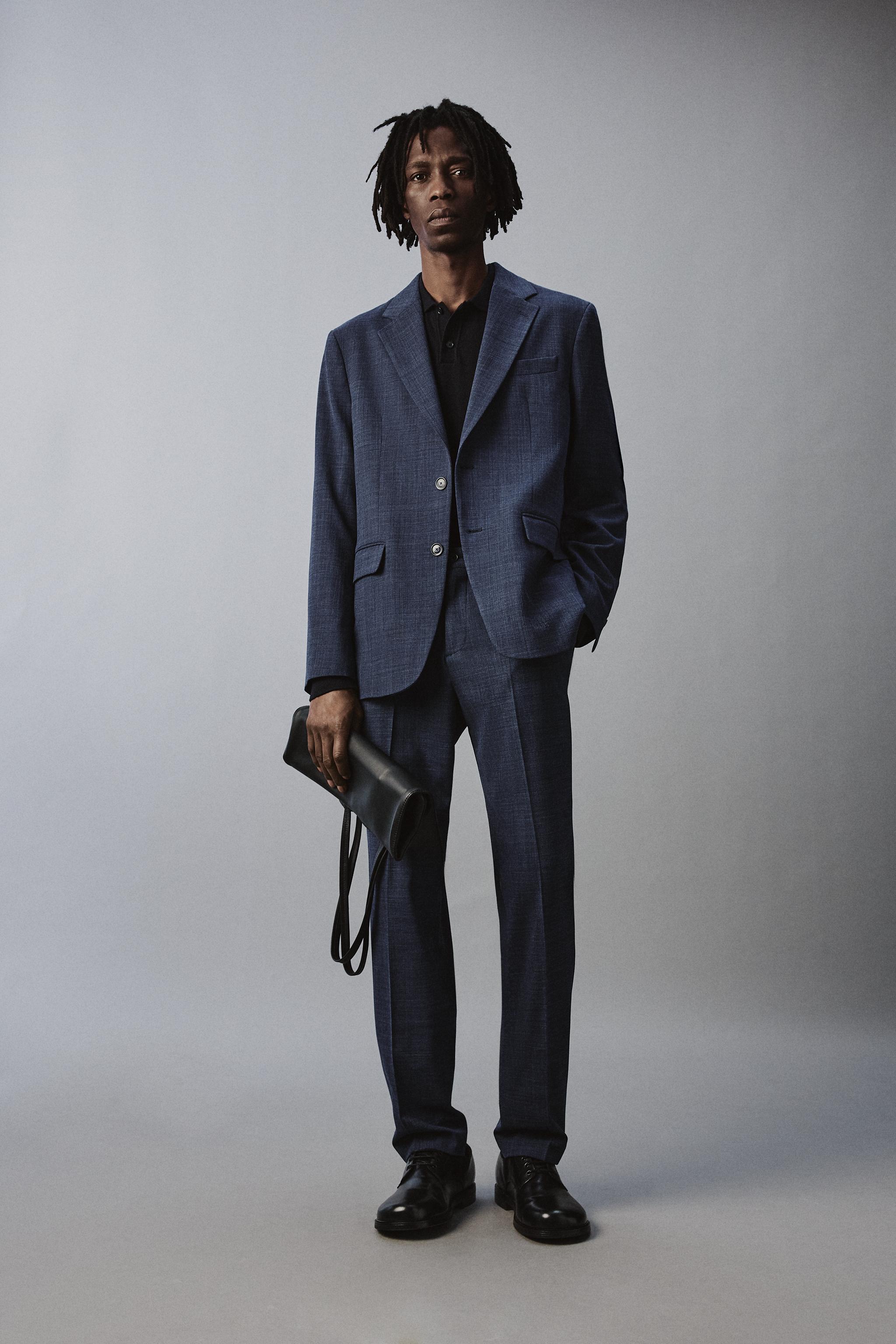 SLIM FIT WOOL BLEND BLAZER