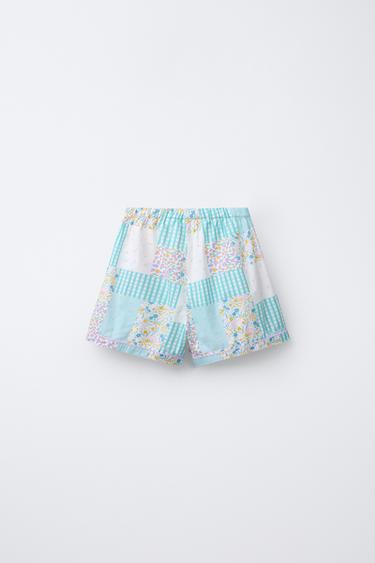6-14 YEARS/ PATCHWORK SHIRT AND BERMUDA PYJAMAS - Ecru by Zara - Image 4