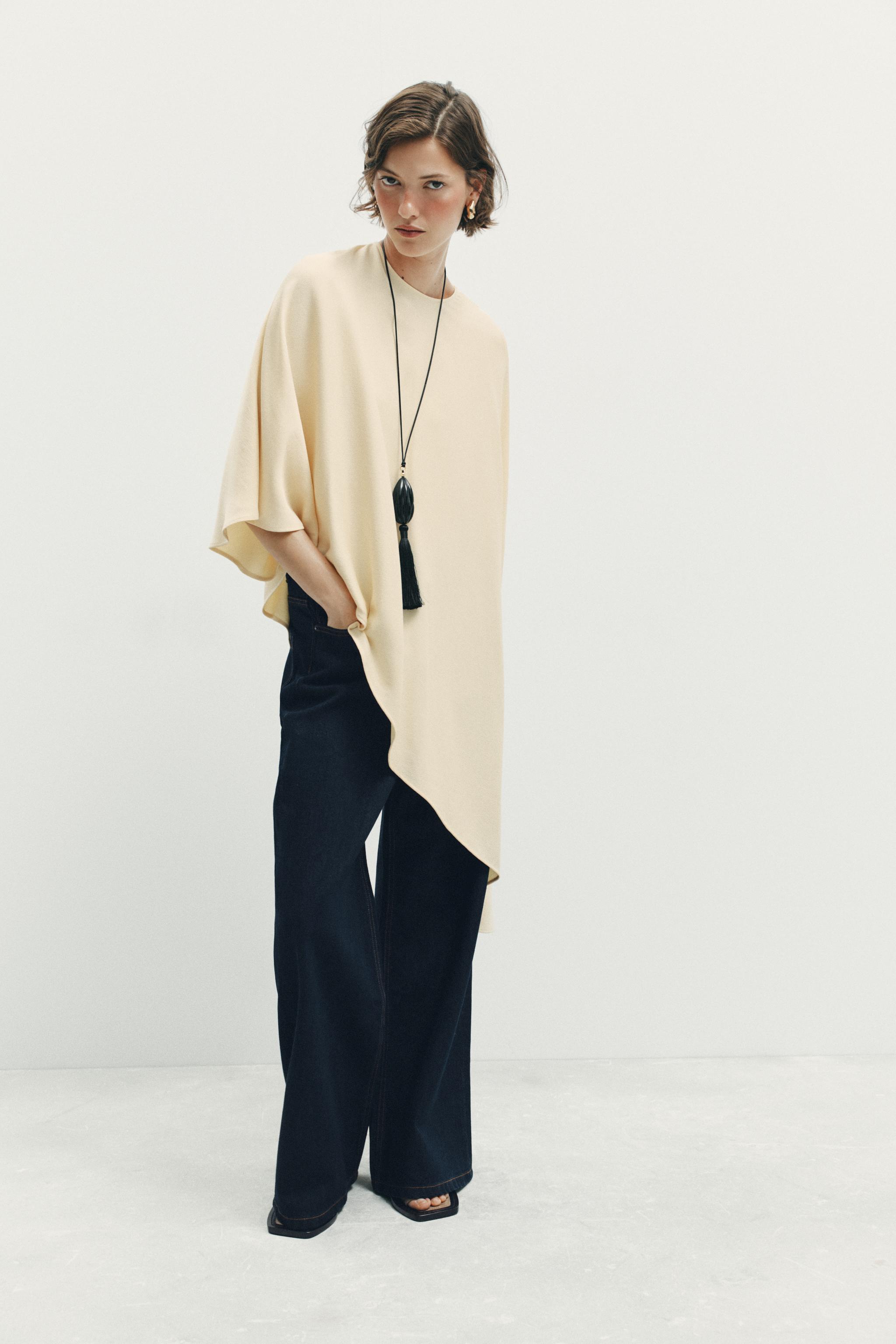 yyページ BLUSA ASIMÉTRICA ZW COLLECTION - Amarillo | ZARA Chile