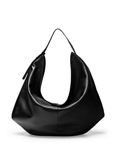 Sac moyen en cuir nappa - Noir de Zara