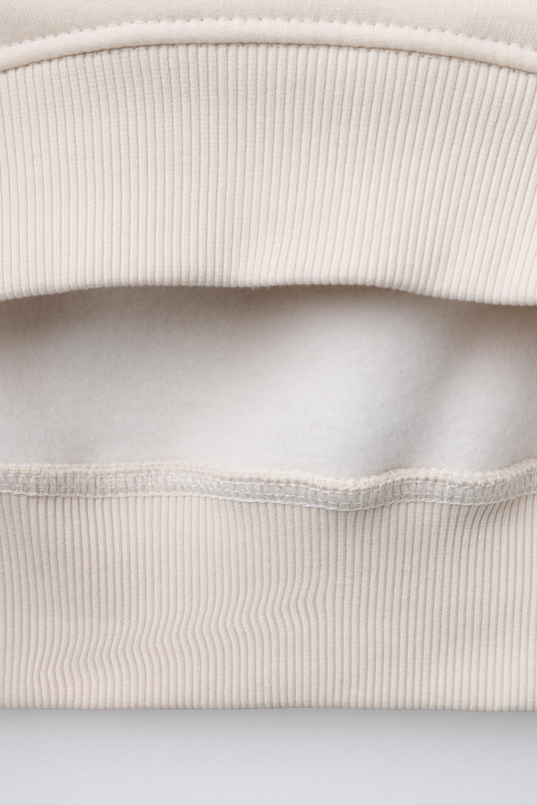 RHINESTONE TEXT SWEATSHIRT - Ecru | ZARA United States