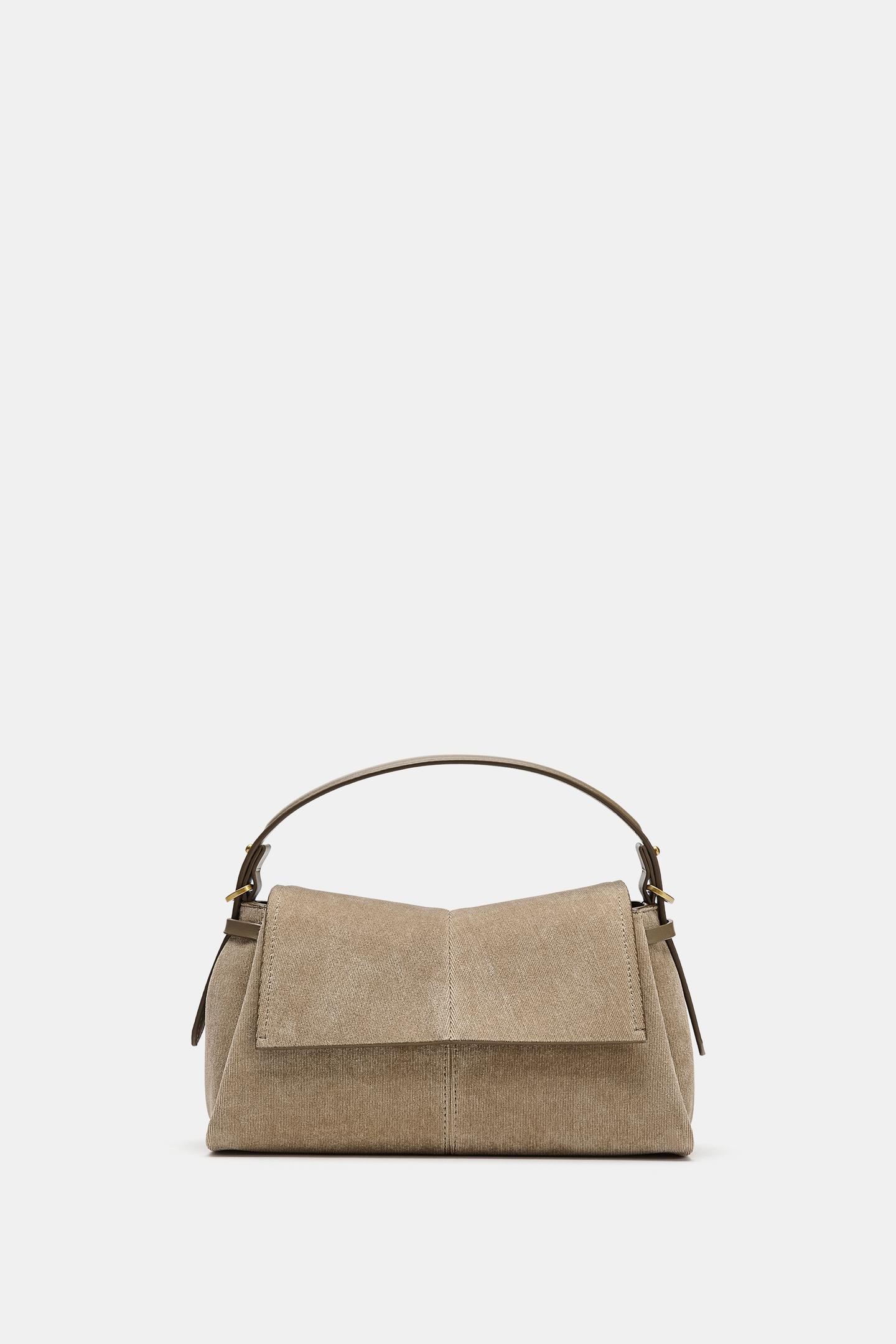 Женская сумка Zara Flap Crossbody, цвет: Серо-коричневый серый — фото 2