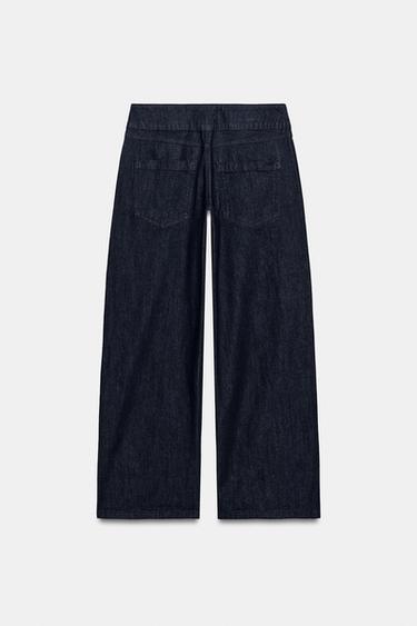 Z1975 LOW-RISE WIDE-LEG JEANS - Blue by Zara - Image 4
