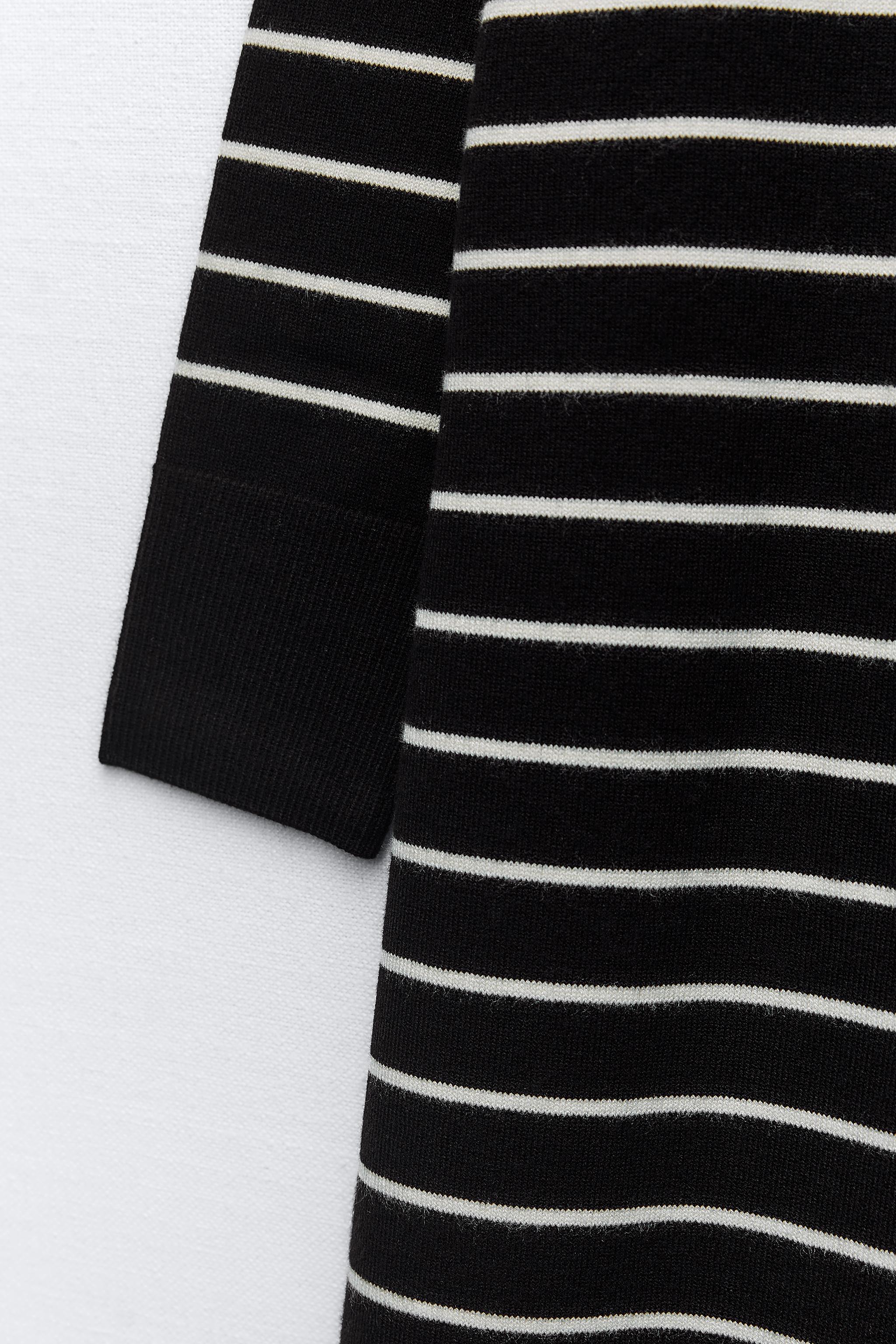 Zara knit striped on sale dress