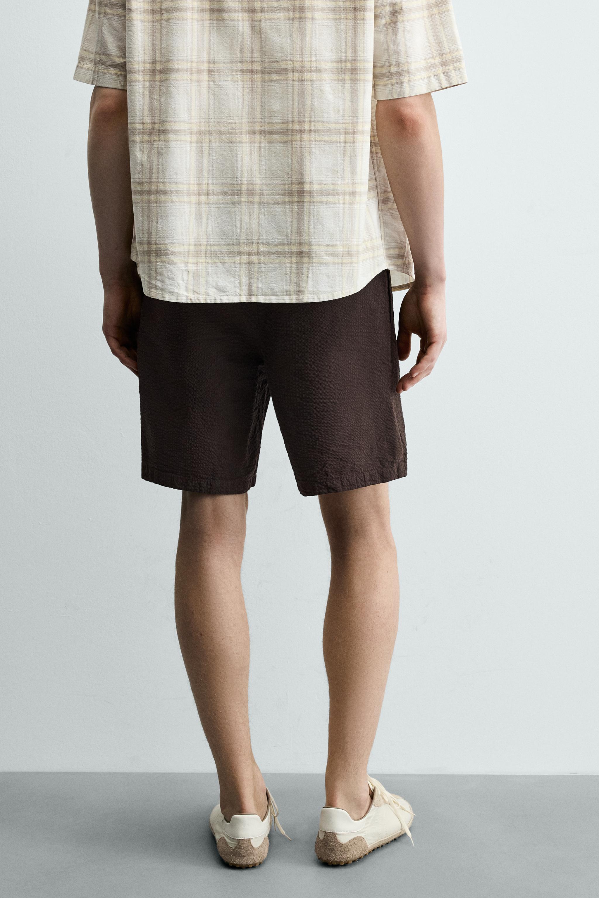 REGULAR FIT SEERSUCKER SHORTS