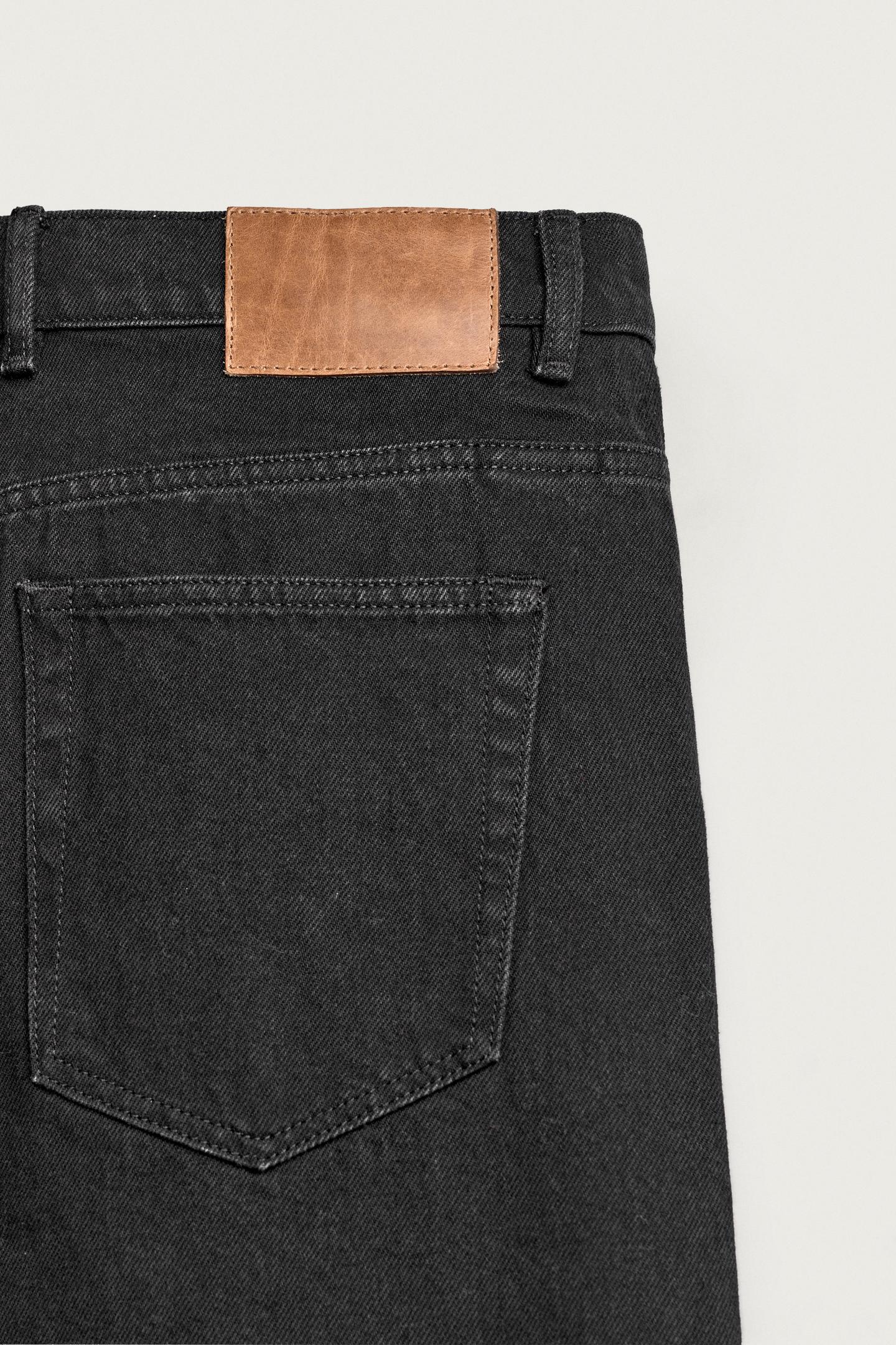 Мужские джинсы Zara Straight Fit, цвет: Чёрный — фото 9