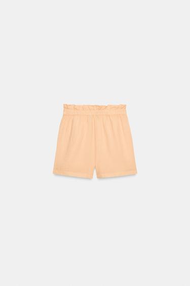 100% LINEN SHORTS ZW COLLECTION - Tangerine by Zara - Image 7