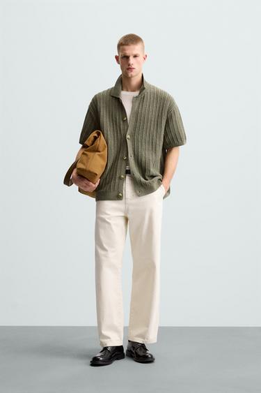 TEXTURED KNIT SHIRT - Khaki by Zara - Image 0