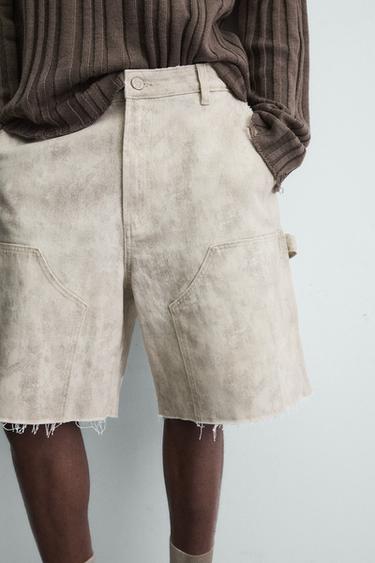 CARPENTER POCKET BERMUDA SHORTS - Printed by Zara - Image 4