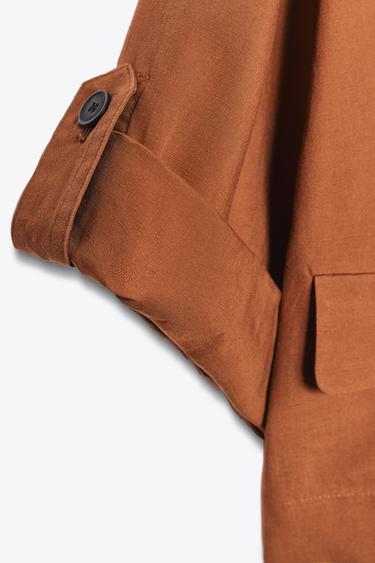 TURN-UP SLEEVE JACKET - Terracotta by Zara