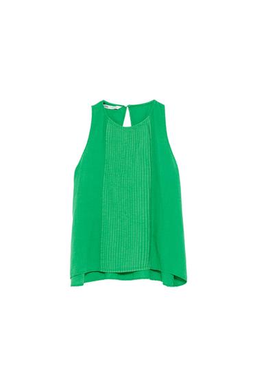 RUSTIC TOP WITH PINTUCKS