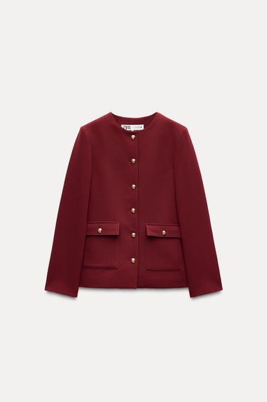 SAKO S KNOFLĺKY ZW COLLECTION - Burgundská od Zara