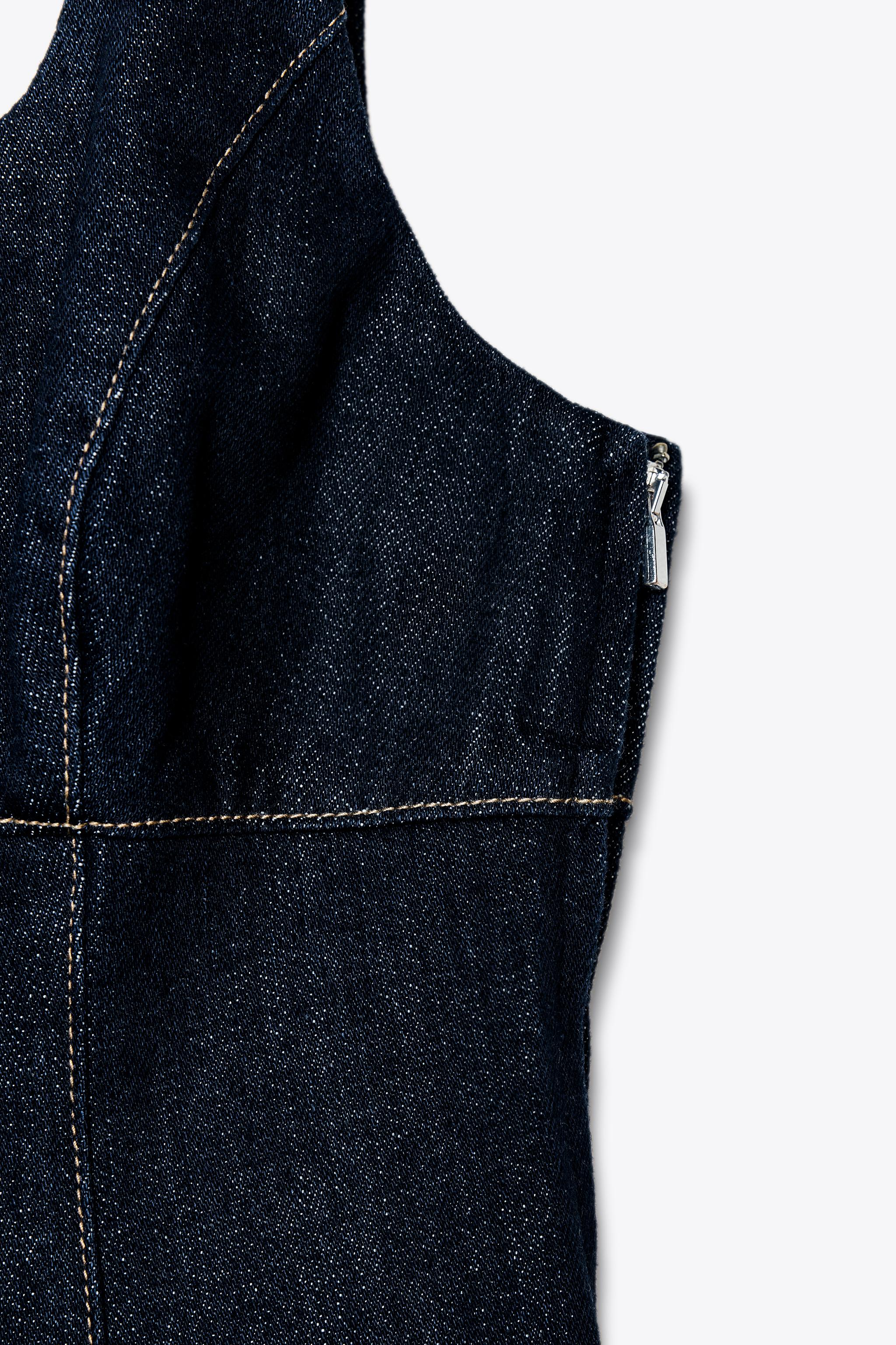 TRF デニムワンピース - ダークインディゴブルー | ZARA Japan