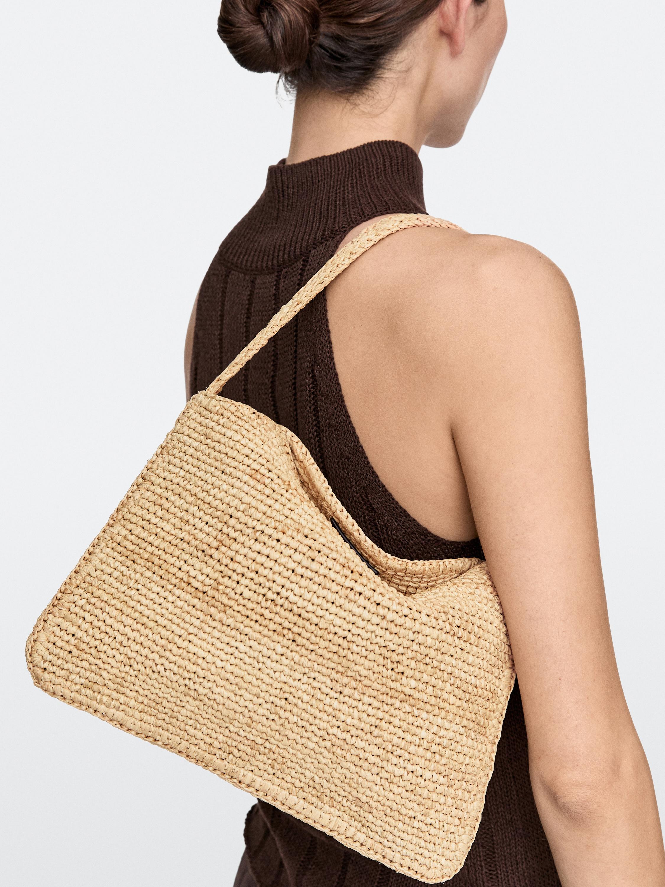 Petit sac épaule en raphia