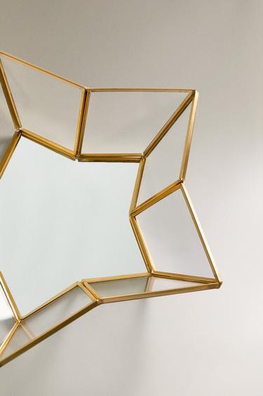 MIRRORED STAR CHRISTMAS TRAY - Gold by Zara - Image 1