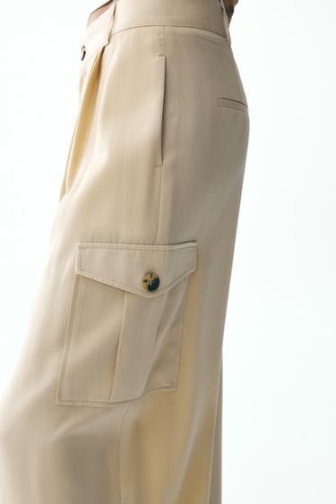 Zara SIDE POCKET PANTS - Sand