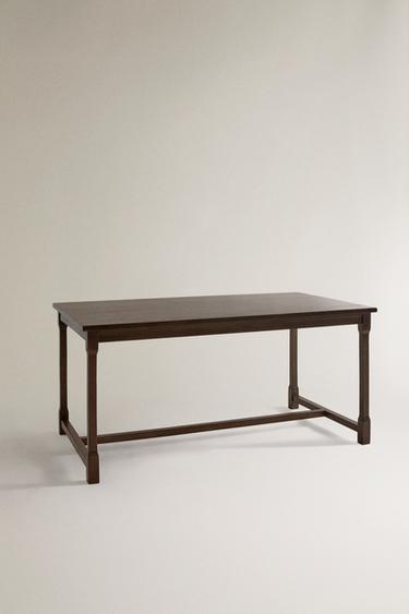 TABLE EN BOIS DE MANGUIER - Marron de Zara