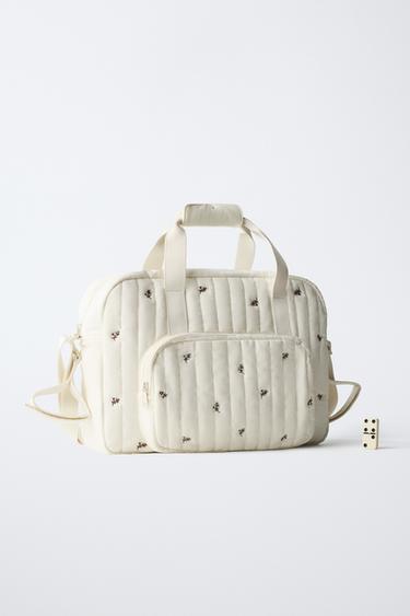 SAC DE MATERNITÉ IMPRIMÉ FLEURI - Blanc écru de Zara - Image 5