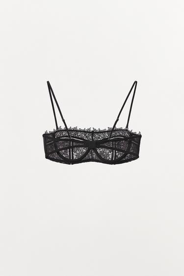 SOUTIEN-GORGE ARMATURES MESH DENTELLE - Noir de Zara - Image 5