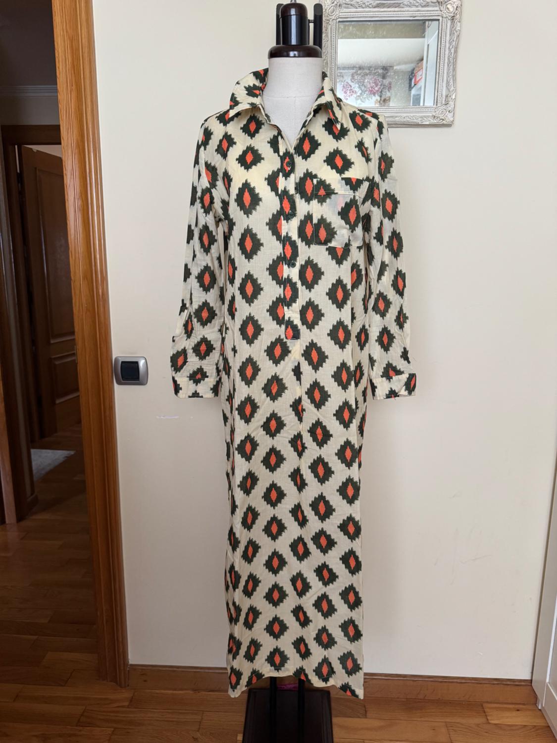 PRINTED MIDI DRESS - Image 3
