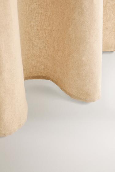 RIDEAU LIN LAVÉ OPACITÉ MOYENNE - Beige clair de Zara - Image 4