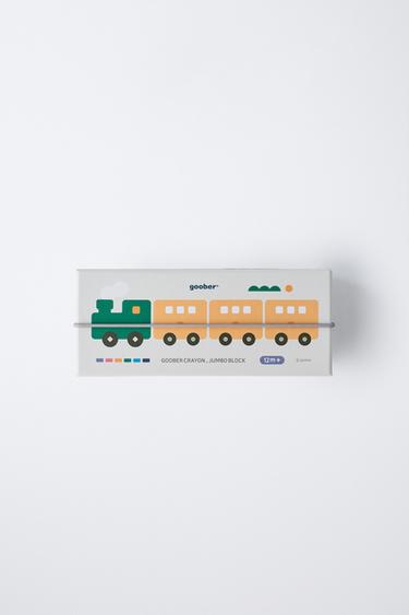 KOMPLET ŠEST JUMBO VOŠČENK CRAYON IN POBARVANKA GOOBER ®  - Večbarvno de Zara - Slika 0