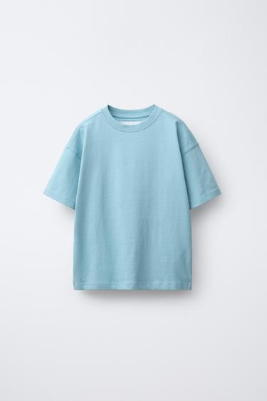 PLAIN BASIC T-SHIRT - Light blue by Zara