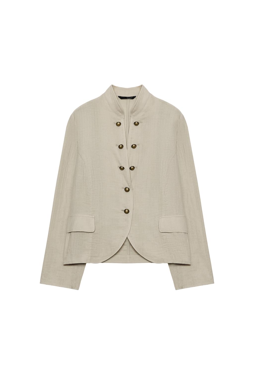RUSTIC BUTTONED BLAZER - image 4
