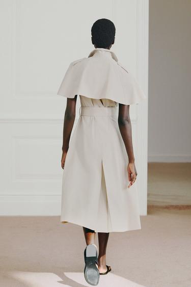 ROBE CHEMISE CAPE ZW COLLECTION - Camel clair de Zara - Image 2