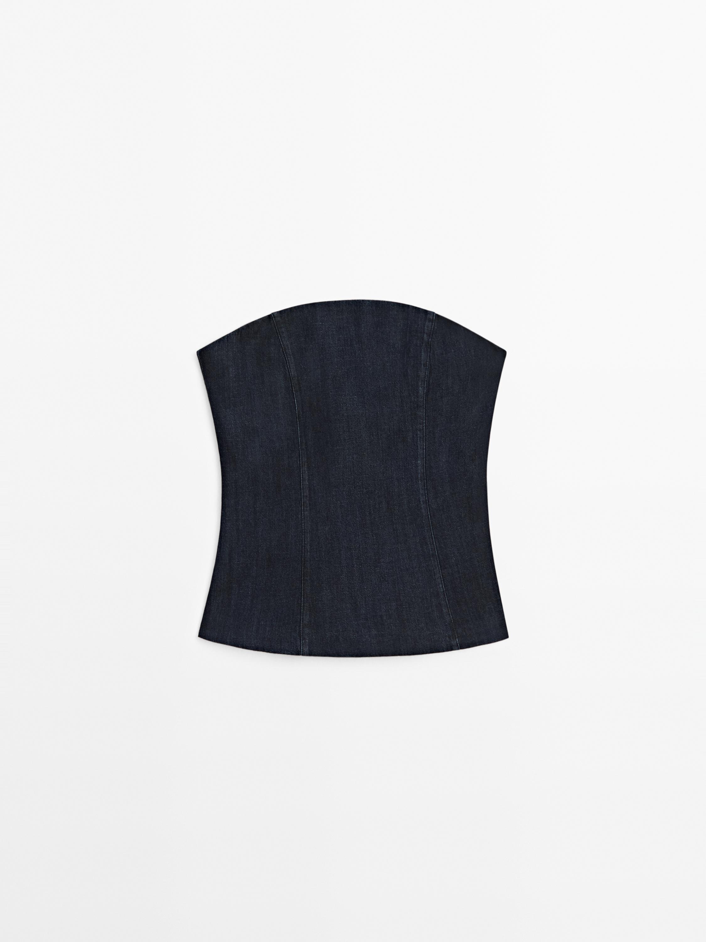 Top bustier denim