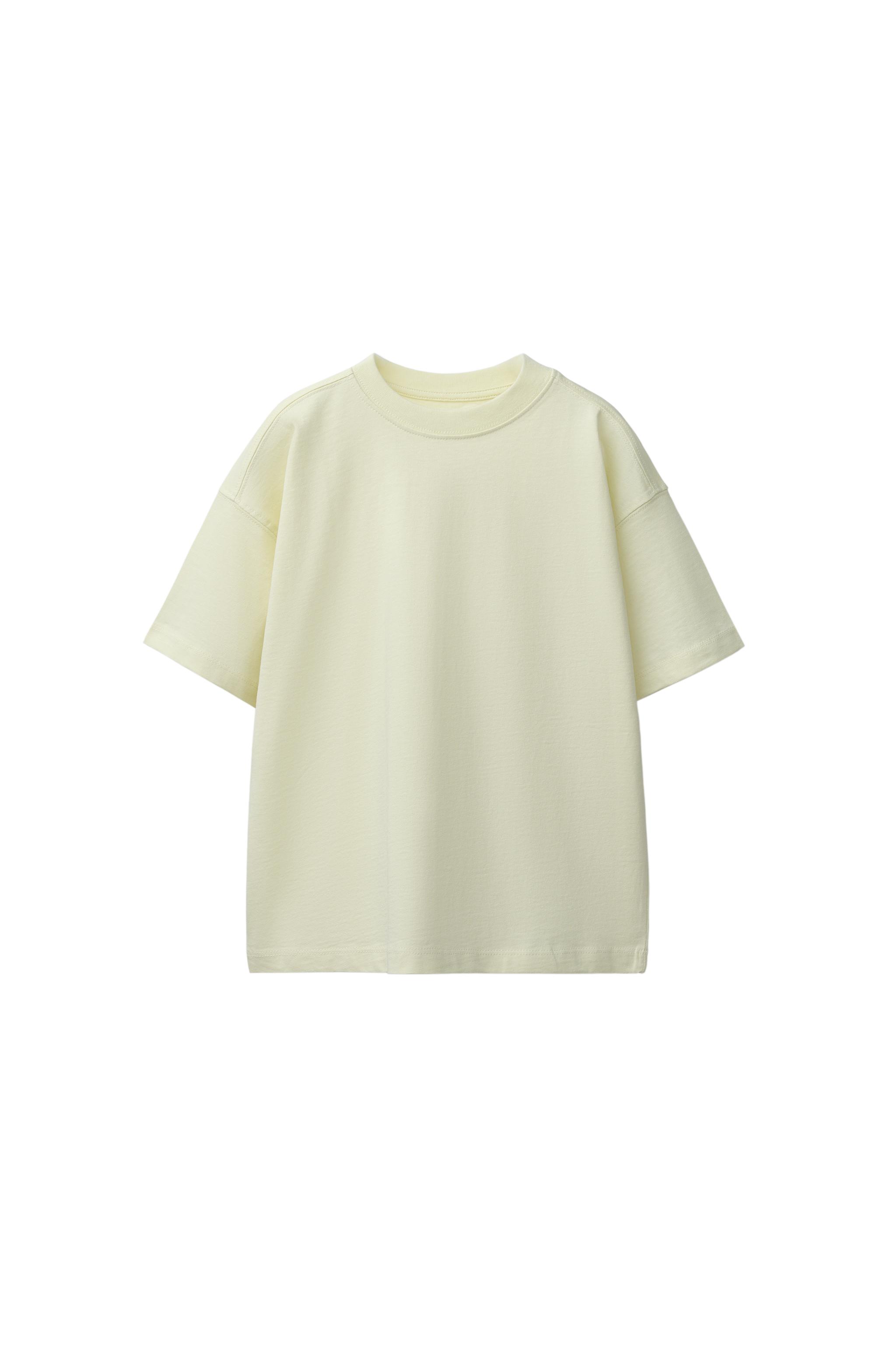 PLAIN T-SHIRT — Light yellow