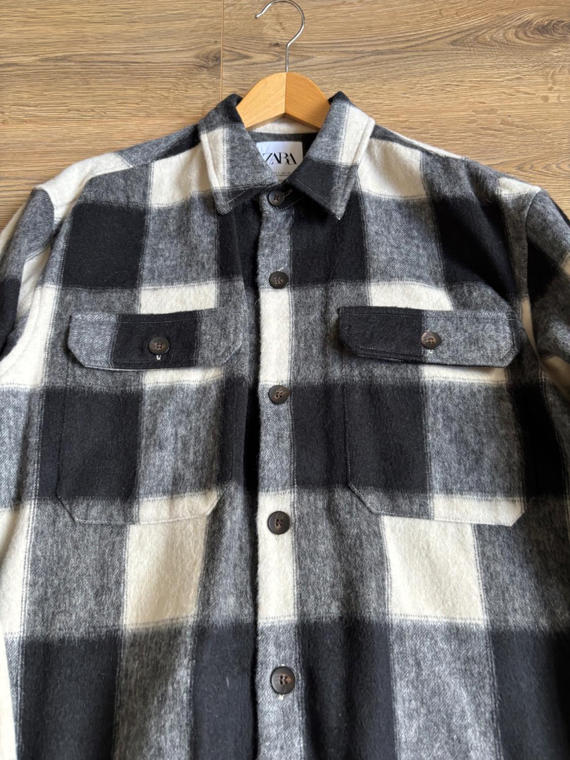 TEXTURED CHECK OVERSHIRT - Image 2