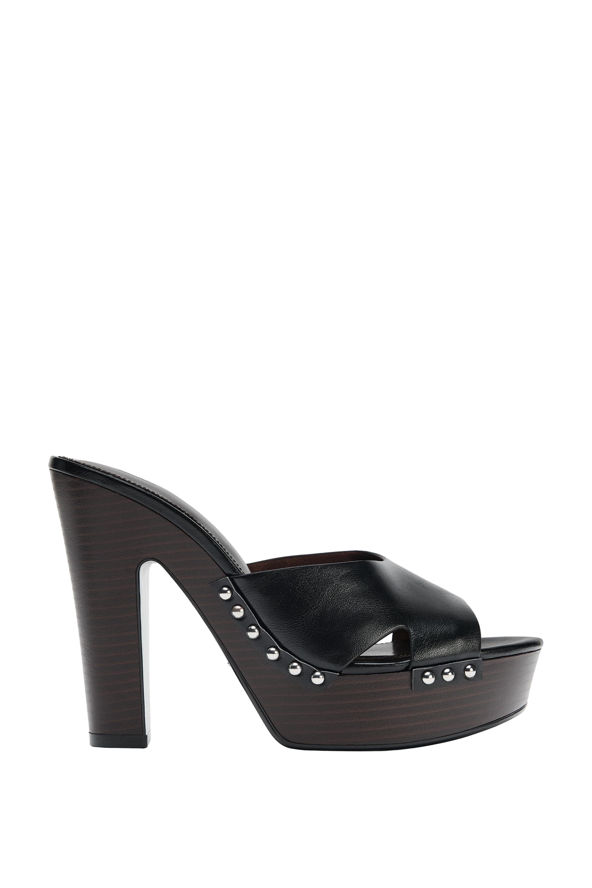 STUDDED HEEL SANDALS